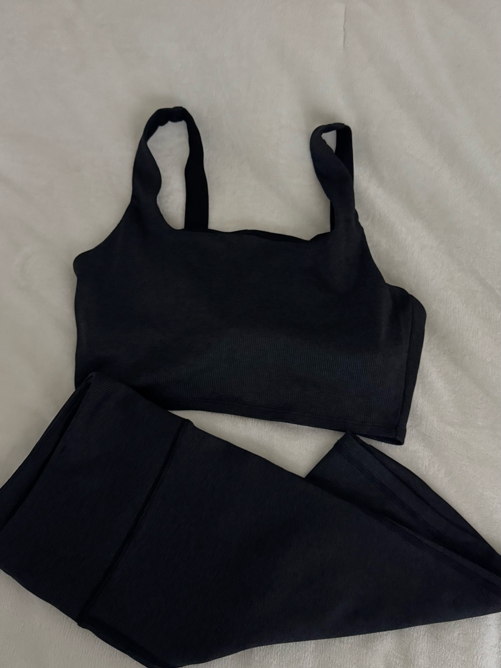 GAP Black Ribbed Tank Bike Shorts Set